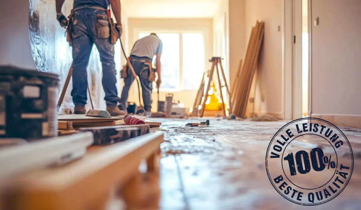 Handwerker bei der Renovierung eines Innenraums